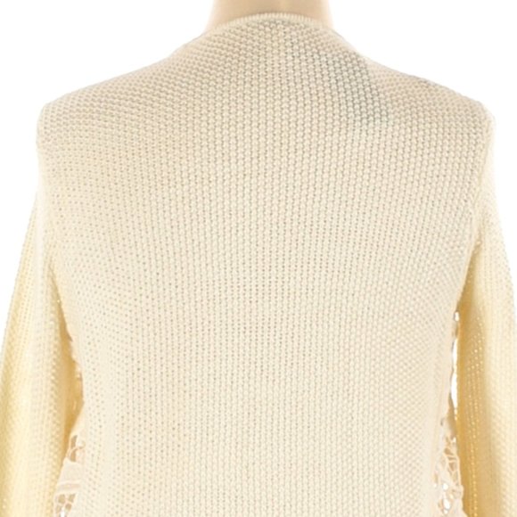 NWT Chico's Ecru Lainey Lace Zip-Front Cardigan Sweater Size 4 (XL/1X) - Picture 4 of 4